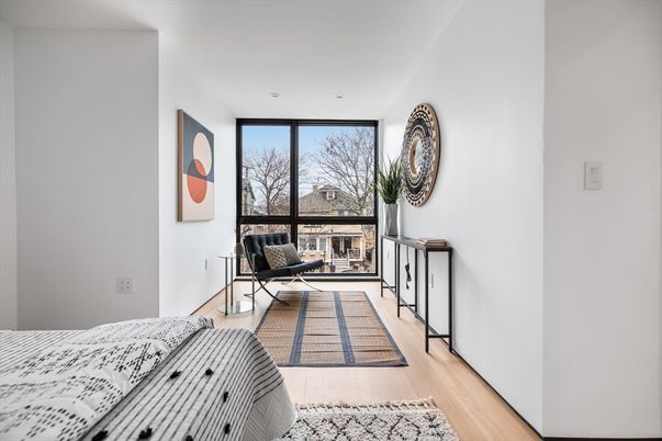 Bedroom, Fireplace, Interior, Wood Texture Flooring