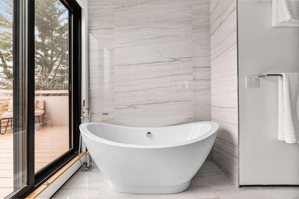 Bathroom, Free Standing Baths, Interior, Marble, Marble Walls