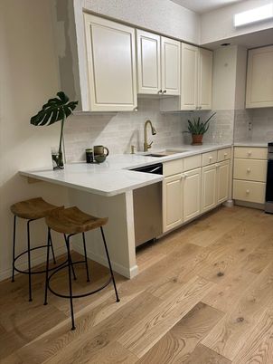 Interior, Kitchen, Wood Texture Flooring
