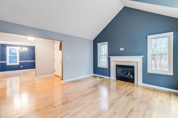 Empty room, Fireplace, Interior, Wood Texture Flooring