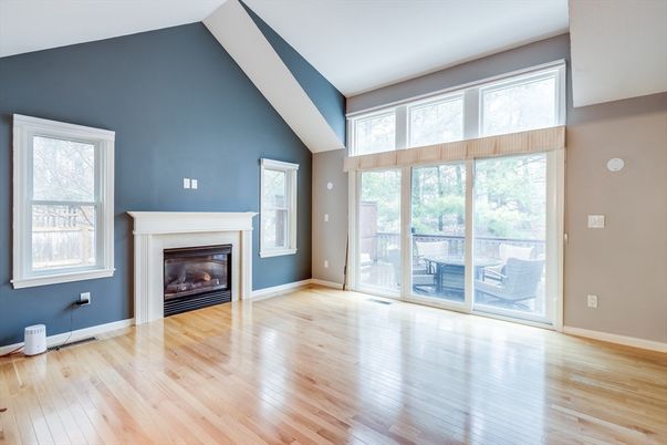 Empty room, Fireplace, Interior, Wood Texture Flooring