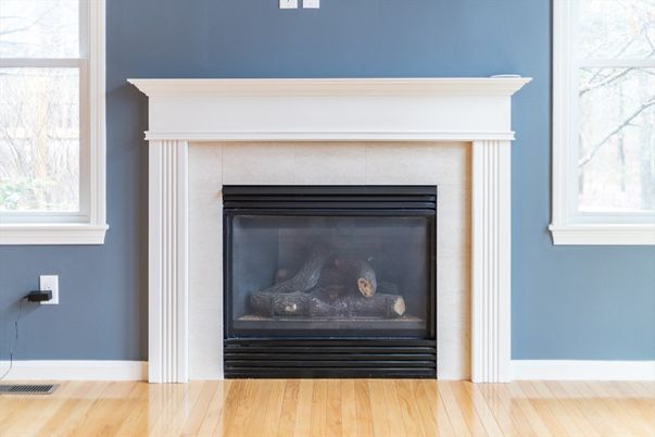 Fireplace, Interior, Wood Texture Flooring