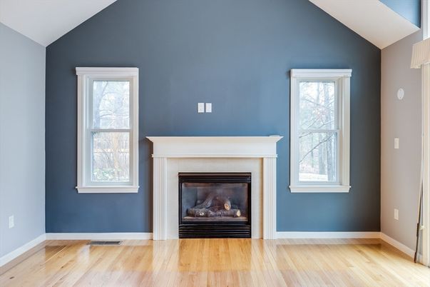 Empty room, Fireplace, Interior, Wood Texture Flooring