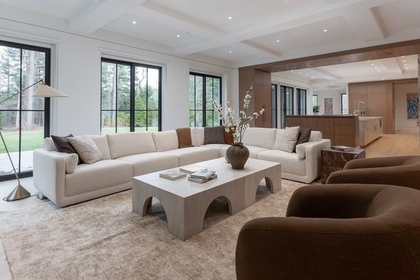 Interior, Kitchen, Living room, Recessed Lighting, Wood Texture Flooring