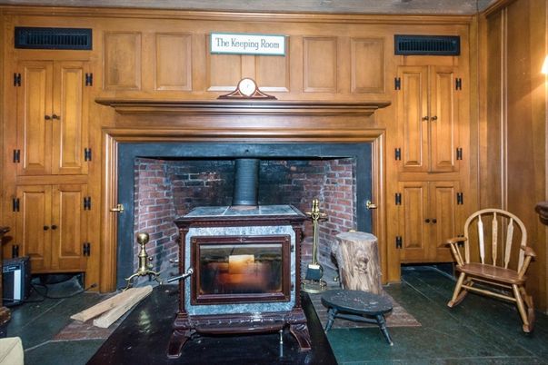 Fireplace, Interior, Piano, Stone Walls, Wooden Walls