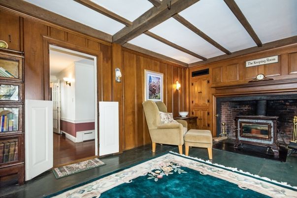 Fireplace, Interior, Wooden Beams, Wood Texture Flooring, Wooden Walls