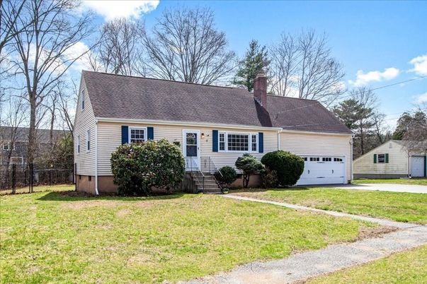 Attached, Backyard, Detached Garage, Exterior, Facade, Cape Cod
