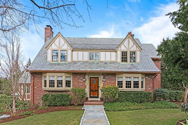 Exterior, Facade, Brick Facade, Tudor Revival