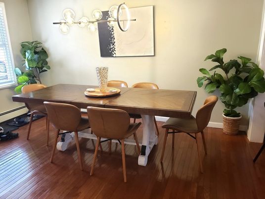 Dining room, Interior, Wood Texture Flooring