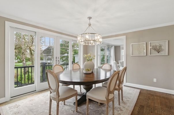 Chandelier, Dining room, Interior, Wood Texture Flooring