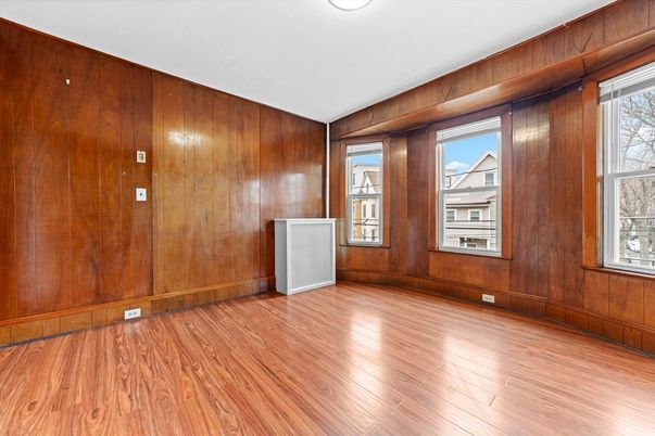 Empty room, Interior, Recessed Lighting, Wood Texture Flooring, Wooden Walls