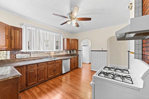 Interior, Kitchen, Wood Texture Flooring