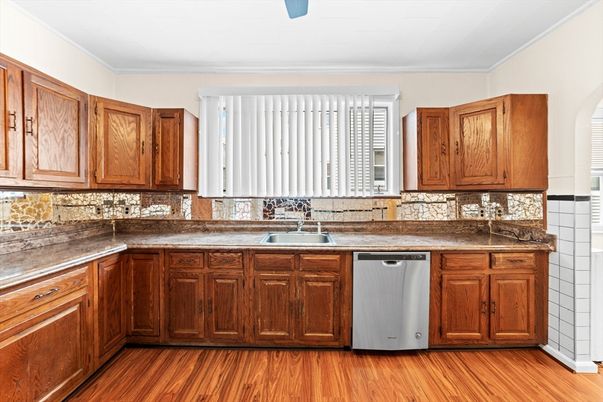 Interior, Kitchen, Wood Texture Flooring