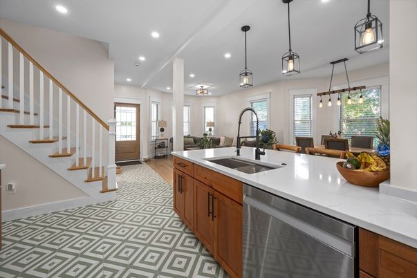 Interior, Kitchen, Pendant Lights, Recessed Lighting, Stainless Steel Appliances