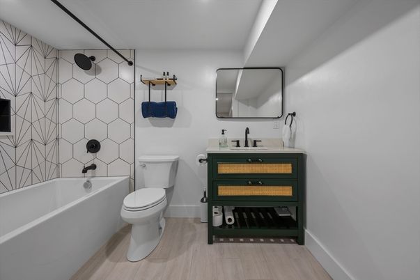 Bathroom, Interior, Wood Texture Flooring