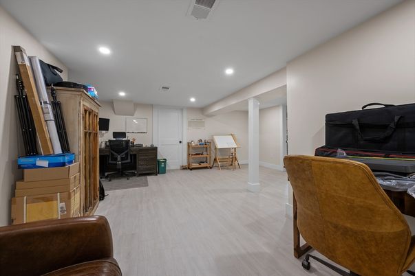 Home Office, Interior, Recessed Lighting
