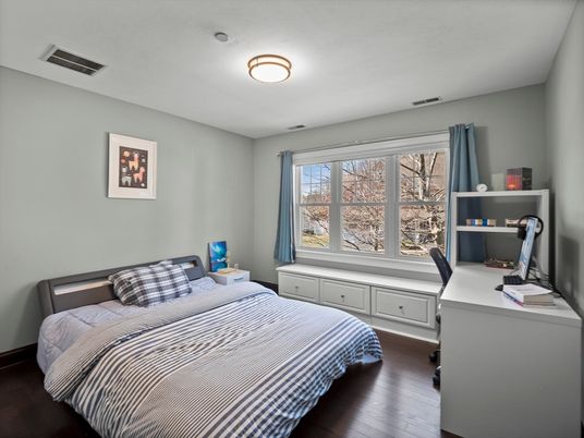 Bedroom, Home Office, Interior, Wood Texture Flooring