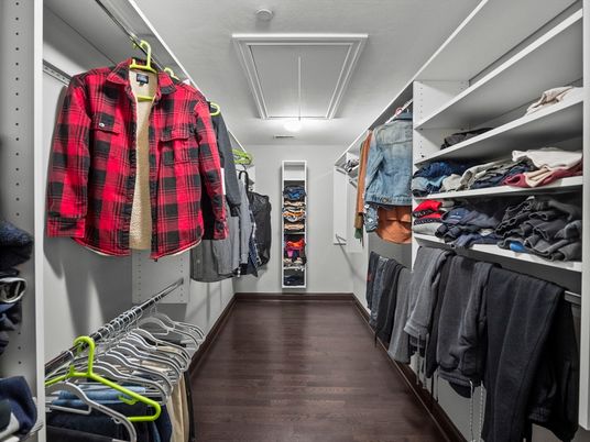Interior, Walk-in Closets, Wood Texture Flooring