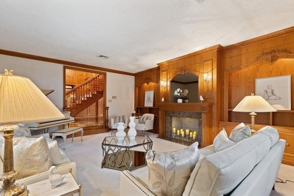 Fireplace, Interior, Living room, Wooden Walls