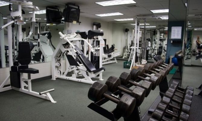 Fitness Equipment, Gym, Interior, Recessed Lighting