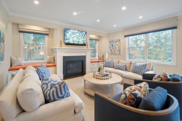 Fireplace, Interior, Living room, Recessed Lighting