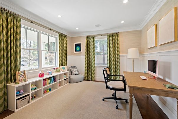 Home Office, Interior, Recessed Lighting