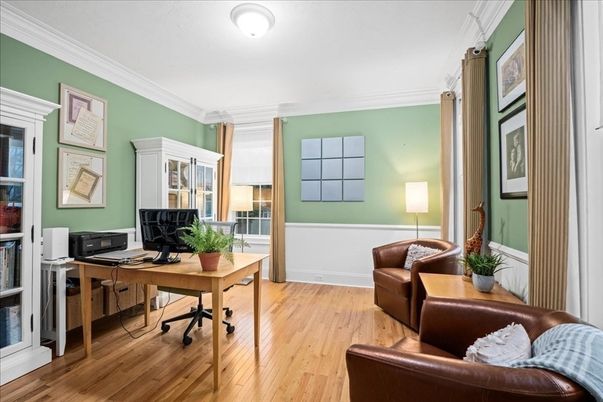 Home Office, Interior, Wood Texture Flooring