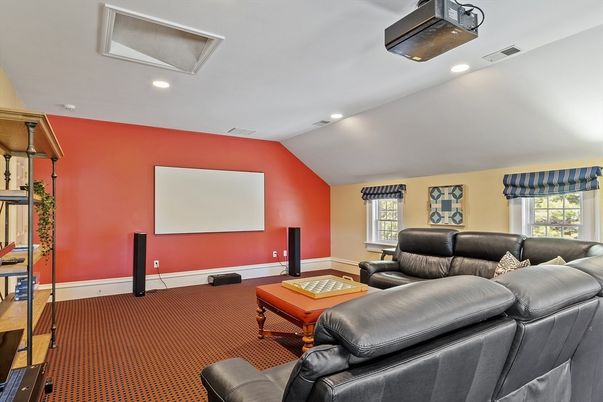 Interior, Living room, Projection Screen, Recessed Lighting