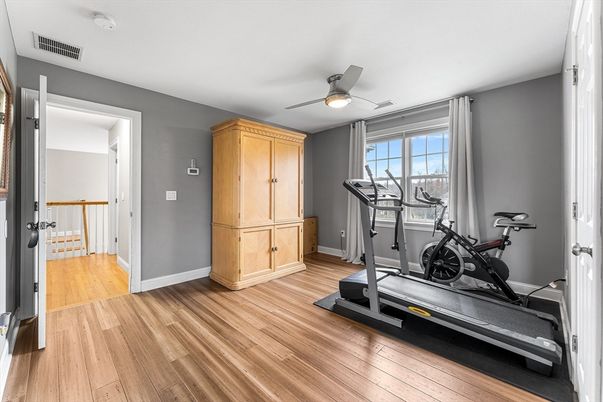 Fitness Equipment, Interior, Wood Texture Flooring