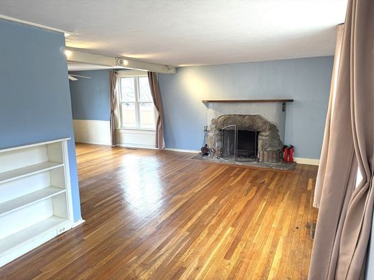 Empty room, Fireplace, Interior, Wood Texture Flooring