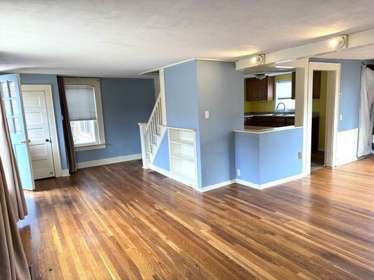 Empty room, Interior, Kitchen, Wood Texture Flooring