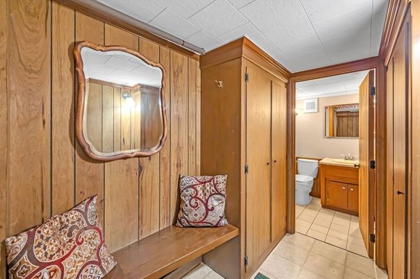 Bathroom, Interior, Wooden Walls
