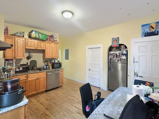 Interior, Kitchen, Wood Texture Flooring