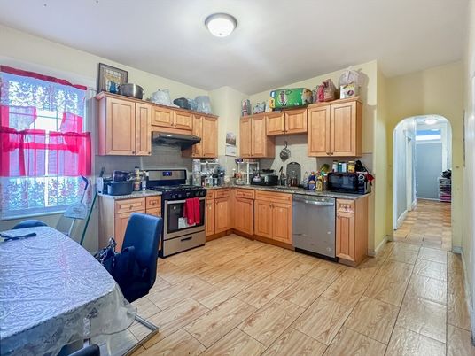 Interior, Kitchen, Wood Texture Flooring