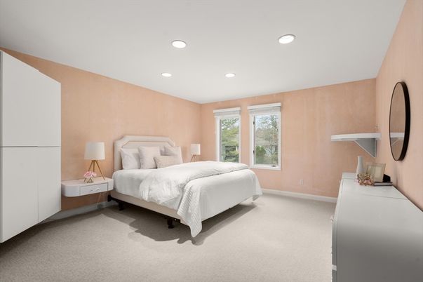Bedroom, Interior, Recessed Lighting
