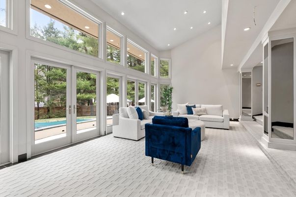 Interior, Living room, Recessed Lighting
