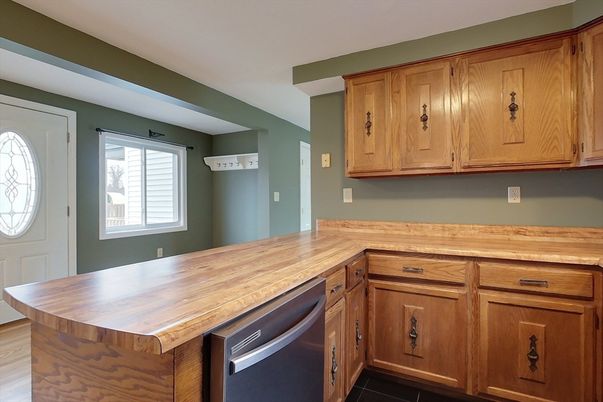 Interior, Kitchen, Wood Texture Flooring