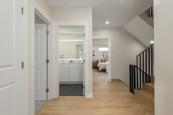 Bathroom, Bedroom, Interior, Recessed Lighting, Wood Texture Flooring