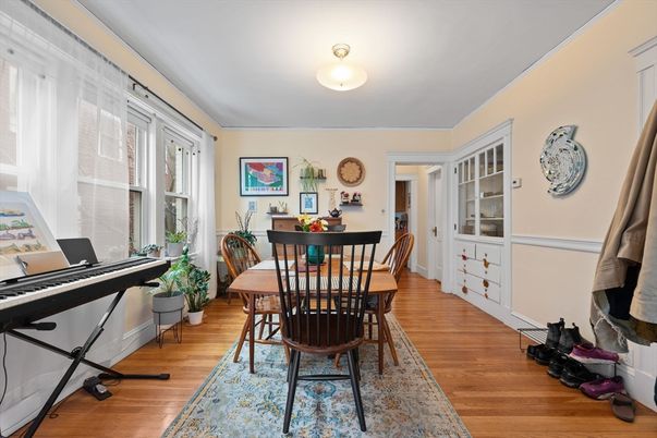 Dining room, Interior, Wood Texture Flooring