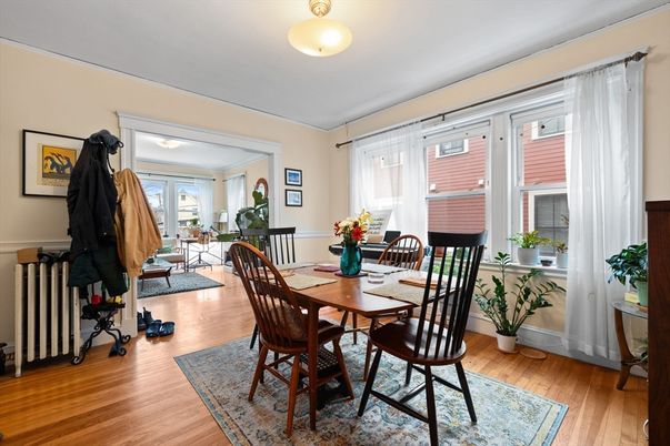 Dining room, Interior, Wood Texture Flooring
