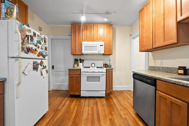 Interior, Kitchen, Wood Texture Flooring