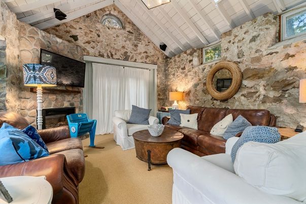 Fireplace, Interior, Living room, Stone Walls