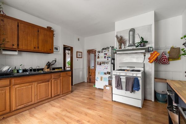 Interior, Kitchen, Wood Texture Flooring