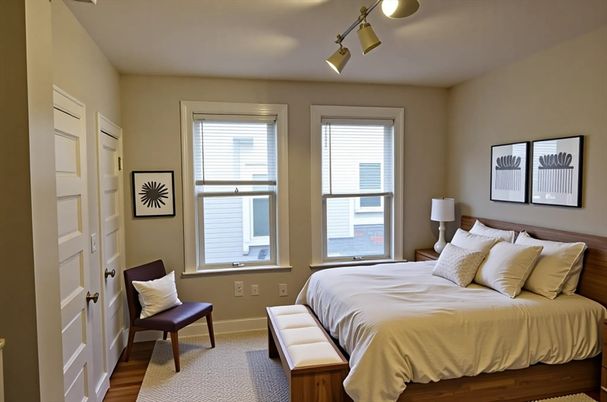 Bedroom, Interior, Wood Texture Flooring