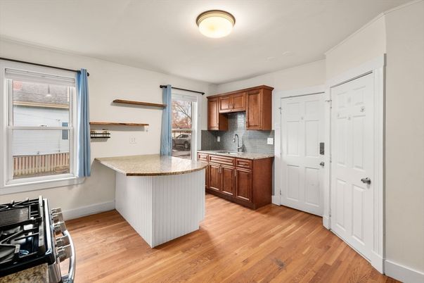 Interior, Kitchen, Wood Texture Flooring