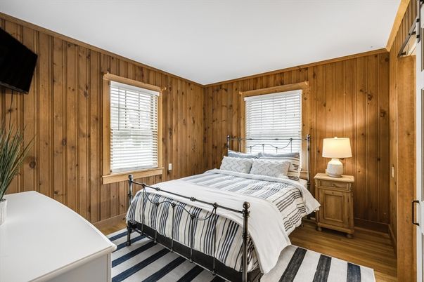 Bedroom, Interior, Wood Texture Flooring, Wooden Walls