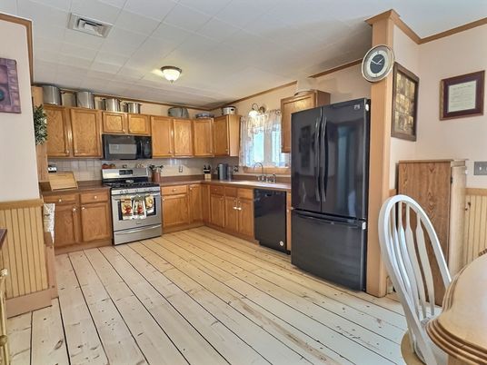 Interior, Kitchen, Wood Texture Flooring