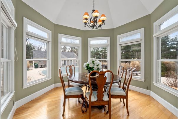 Chandelier, Dining room, Interior, Wood Texture Flooring