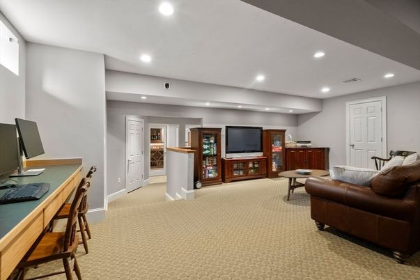 Home Office, Interior, Living room, Recessed Lighting