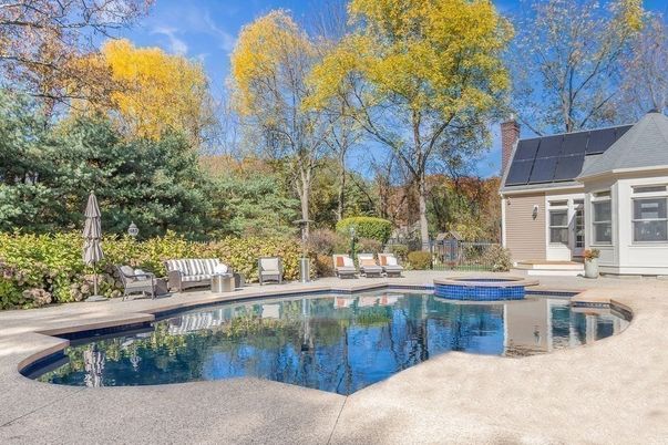 Exterior, Pool, Solar Panels